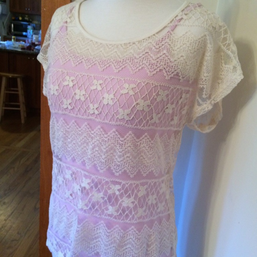 Lace knit top